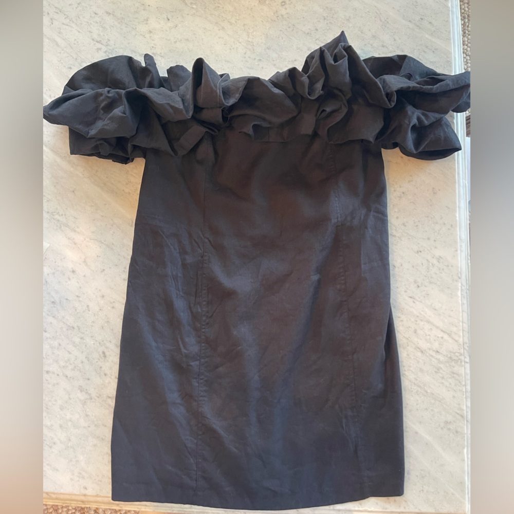 H&M Dark Linen Blend Skirt